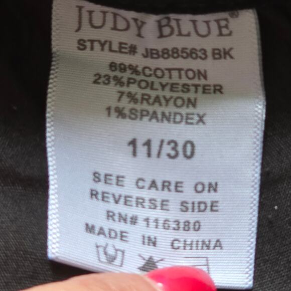 Judy Blue Women’s High Rise Crossover Waist Dad Jean Black, Size 11/30 - Picture 5 of 8